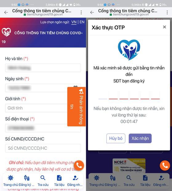 Tra cứu chứng nhận tiêm chủng vaccine COVID-19. Ảnh: MINH HOÀNG