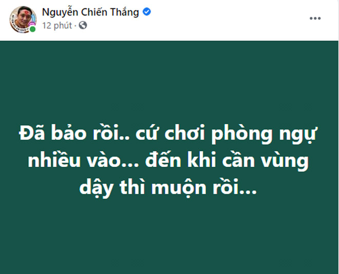 Chiến Thắng cũng tiếc nuối ngút trời khi đội tuyển không đá tấn công ngay từ đầu