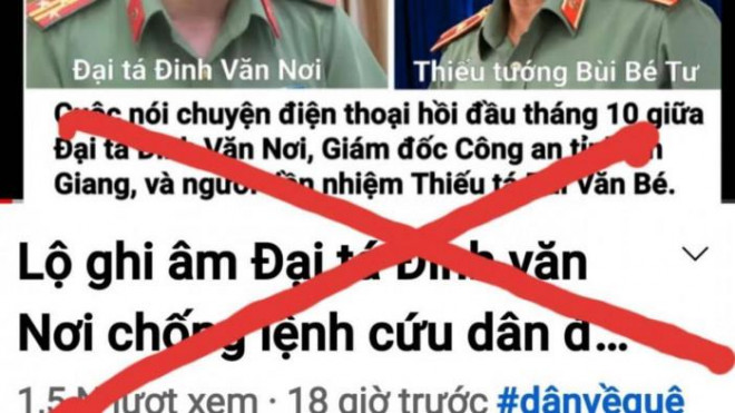 Ngày 3/10/2021, trang Facebook “Hoàng Dũng” đăng tải file ghi âm đã bị cắt ghép, cũng như có bình luận bịa đặt, xuyên tạc về file ghi âm này.