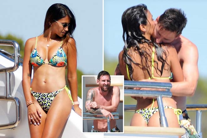 Messi&nbsp;hạnh phúc cùng vợ Antonella Roccuzzo