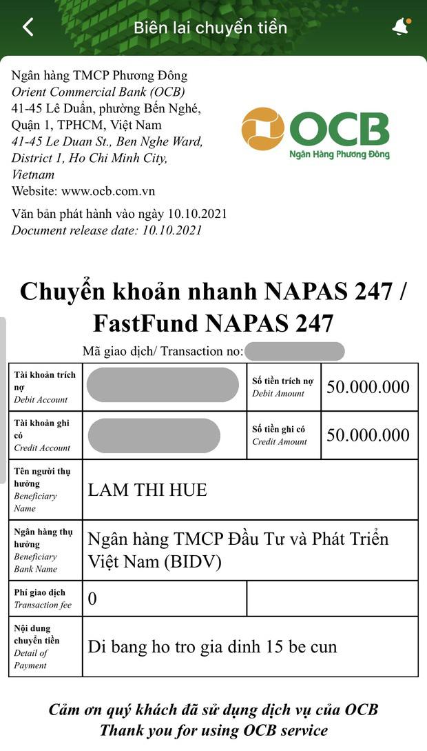 Sau khi tìm được thông tin, đại gia quận 7 đã chuyển luôn cho 2 vợ chồng chú Hùng 50 triệu và hứa sắp xếp công việc sau khi hết dịch.&nbsp;