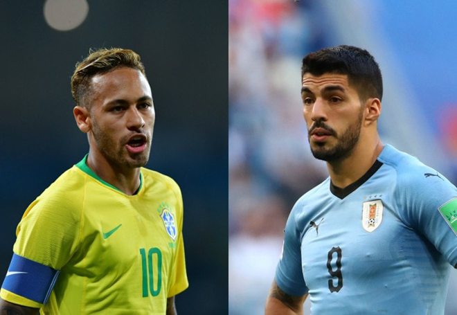 Neymar sẽ phải đối đầu người bạn thân Luis Suarez khi Brazil chạm trán Uruguay