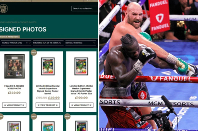 "Vua giang hồ" hiện đang bán loạt ảnh knock-out Wilder trên trang web cá nhân, theo đó tay đấm người Anh bán 100 bảng / mỗi ảnh hạ đo ván đối thủ