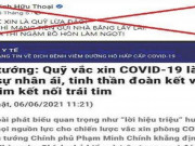 Tin tức trong ngày - Đăng tin sai sự thật về Quỹ vắc xin, người đàn ông ở Quảng Nam bị phạt 7,5 triệu đồng