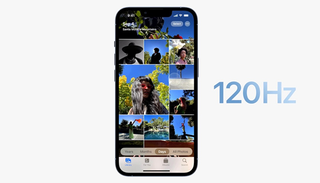 iPhone 13 Pro/ iPhone 13 Pro Max đã có màn hình với tốc độ làm mới 120Hz.