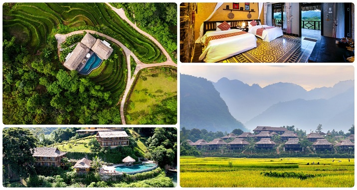 Các khu nghỉ dưỡng biệt lập như Avana Retreat, Mai Chau Hideaway, Mai Châu Ecolodge ở Hòa Bình cũng đón khách ngoại tỉnh