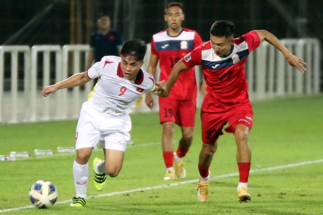 Trận giao hữu U-23 VN - U-23 Kyrgyzstan 3-0. Ảnh: VFF