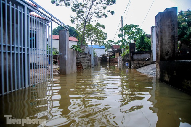 Các con đường trong thôn đã trở thành sông.