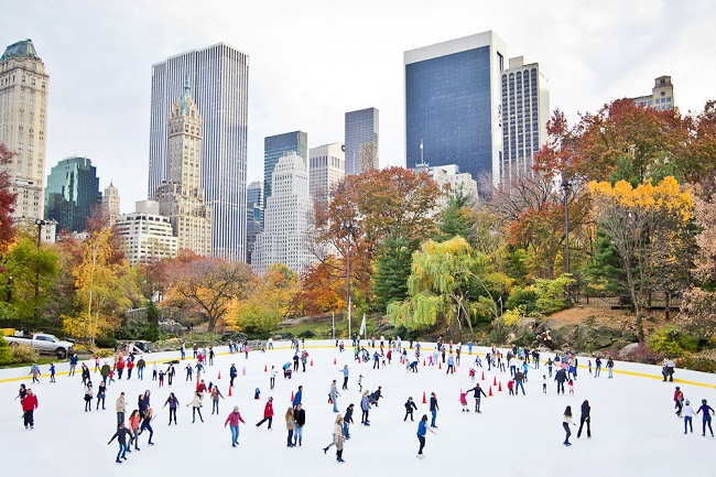 19.&nbsp;New York, Hoa Kỳ

Thành phố New York là điểm thăm quan tốt vào mùa đông. Nhiệt độ giảm mạnh, bầu trời xanh trong và khi tuyết rơi, nơi đây thực sự đẹp như một giấc mông. Bạn có thế ghé công viên trung tâm để tham gia trượt băng, ngắm nhìn những tòa nhà cao chọc trời ở Manhattan cao ngất ngưởng gần đó.
