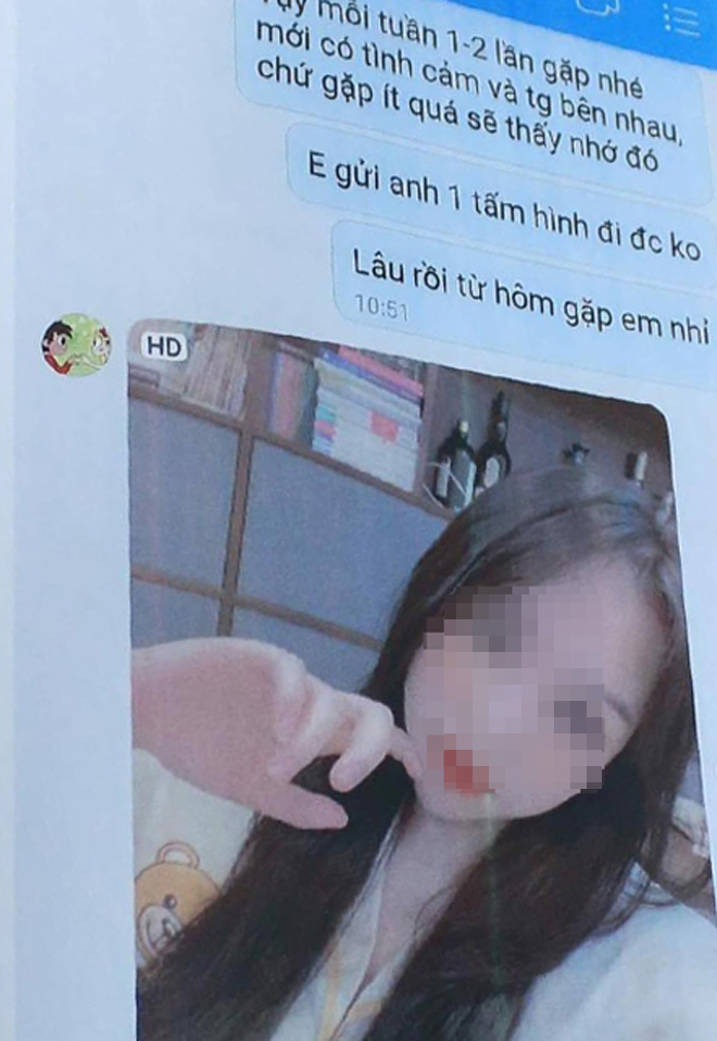 Đoạn tin nhắn Zalo giữa Sugar Daddy và Sugar Baby do Thắng làm môi giới.