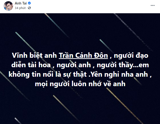 Nam diễn viên Anh Tài không tin nổi là sự thật