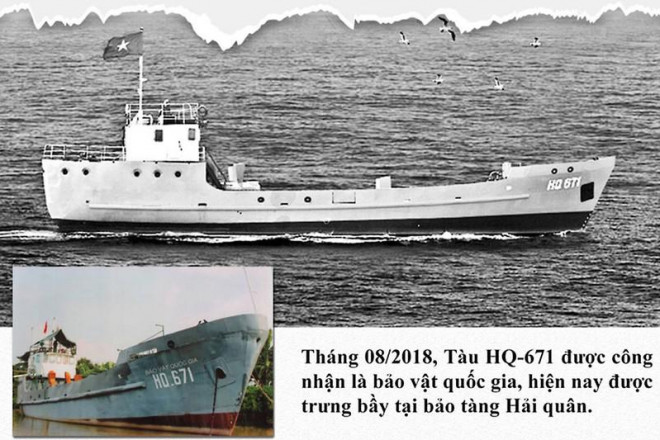 Tàu 641 (HQ671) đã góp phần làm nên huyền thoại đường Hồ Chí Minh trên biển. Ảnh: Tư liệu