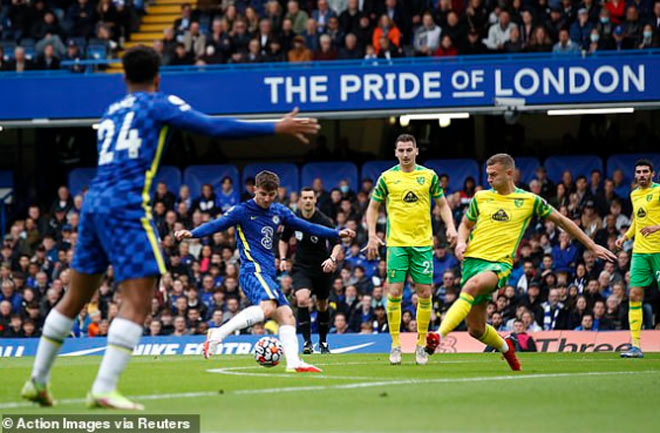 Mason Mount sớm đưa Chelsea vượt lên dẫn trước "Chim hoàng yến" Norwich City