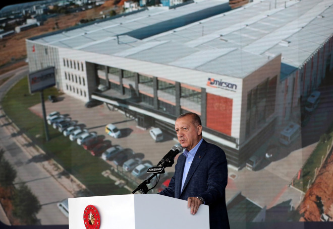 Tổng thống Thổ Nhĩ Kỳ Tayyip Erdogan phát biểu hôm 23-10. Ảnh: Reuters