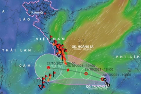 Áp thấp nhiệt đới khả năng mạnh thành bão, hướng vào Bình Định-Bình Thuận