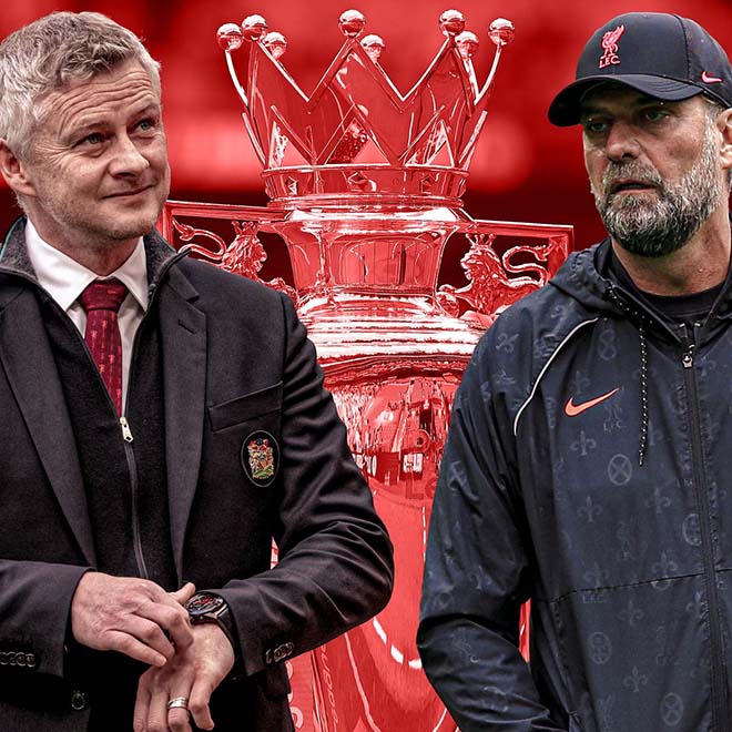 HLV Solskjaer (trái) chưa từng đánh bại HLV Klopp trong khuôn khổ giải Ngoại hạng Anh