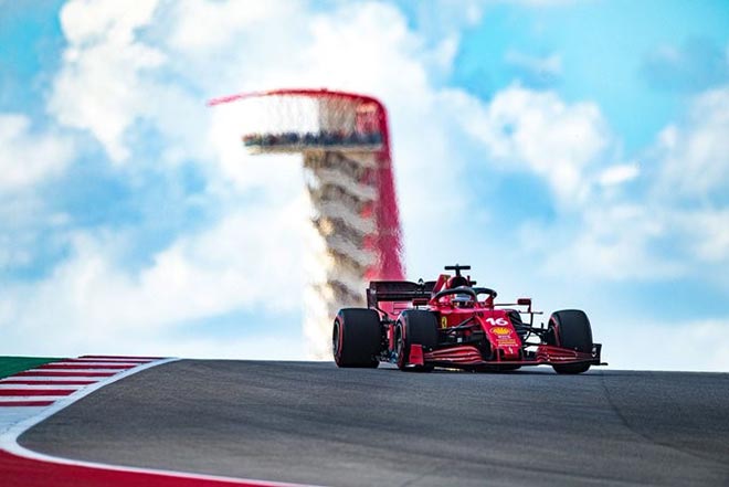 Bộ đôi Ferrari xuất phát trong top 5 tại US GP 2021