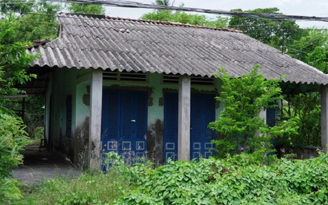 Ngôi nhà cũ xuống cấp của gia đình Cường tại quê hương Tiền Giang&nbsp;