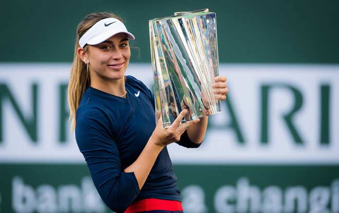 Người đẹp Paula Badosa vừa giành chức vô địch đơn nữ ở giải WTA Indian Wells năm nay