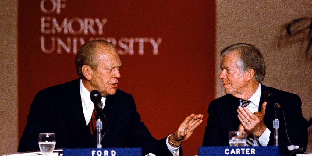 Câu chuyện về UFO giúp Jimmy Carter thắng thế trước đối thủ Gerald Ford (ảnh: History)