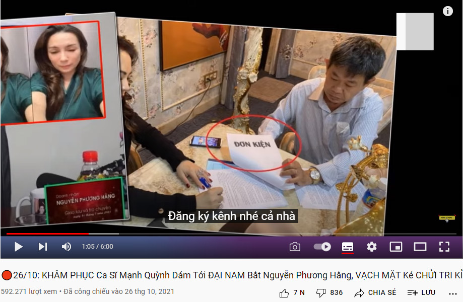 Các video đưa tin giả về việc&nbsp;Mạnh Quỳnh kiện bà Phương Hằng tràn lan trên YouTube, gây hoang mang dư luận