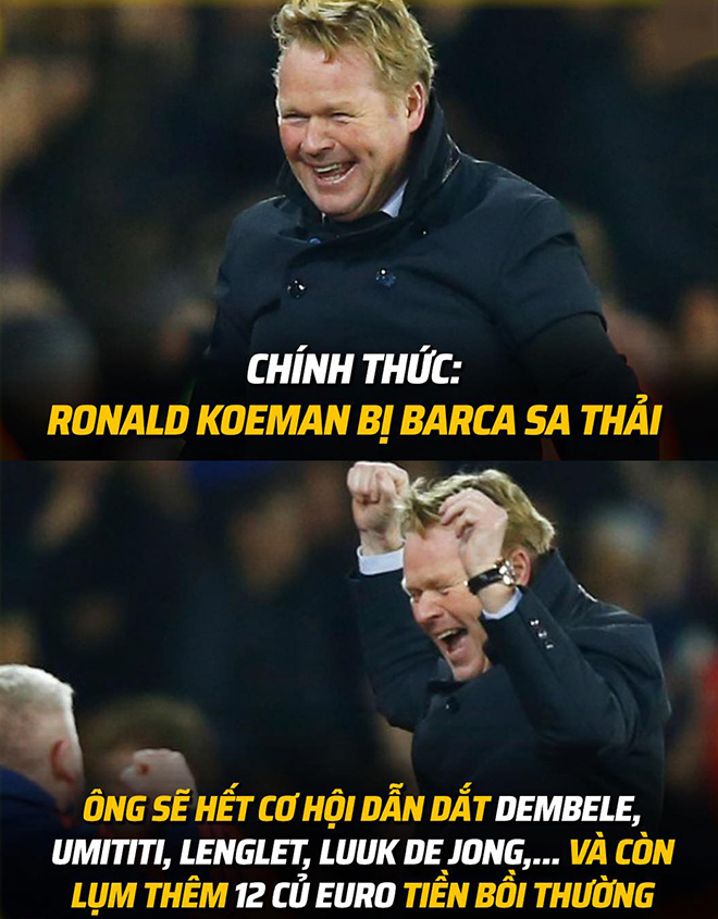 Barca thua ê chề trước tân binh La Liga, Koeman bị sa thải.