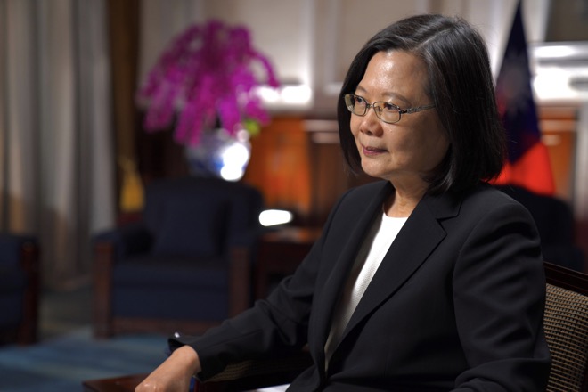 Lãnh đạo Đài Loan Thái Anh Văn trả lời phỏng vấn trên đài CNN.