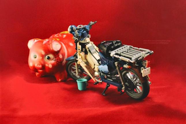 Chiếc Honda Cub là tác phẩm lego mà Khang yêu thích nhất.