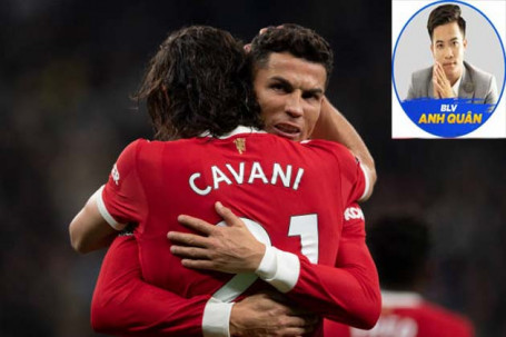 BLV Anh Quân: Ronaldo - Cavani tổng 70 tuổi cứu MU - Solskjaer thoát nạn