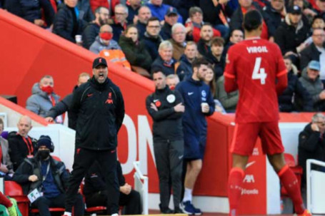 Liverpool rơi 2 điểm, thầy trò Klopp - Van Dijk cãi nhau ngay trên sân