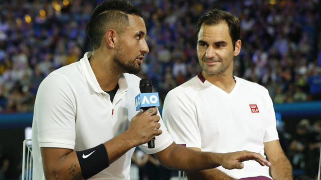 Kyrgios nể phục tài năng và khiếu hài hước của Federer