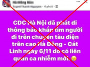 Tin tức trong ngày - Thông tin “tìm người đi tàu Cát Linh - Hà Đông do liên quan ca mắc COVID-19” là sai sự thật