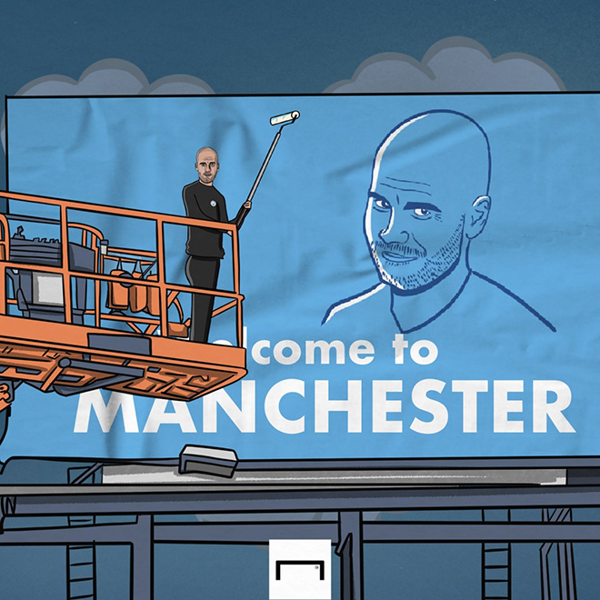 Pep Guardiola phủ xanh thanh Manchester.