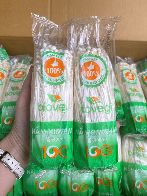 Nấm kim châm Biovegi nhập khẩu trực tiếp từ Hàn Quốc