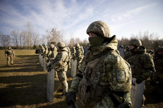 Lực lượng tuần tra bảo vệ biên giới của Ukraine.