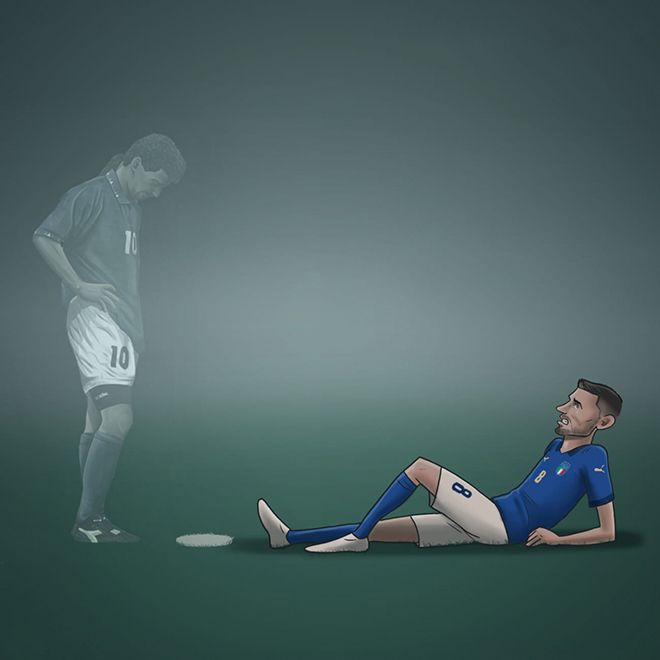 Jorginho khiến cho ĐT Italia phải đá play-off.