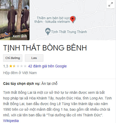 Tịnh thất Bồng Lai còn bị chỉnh sửa thông tin theo hướng tiêu cực trên Wikipedia