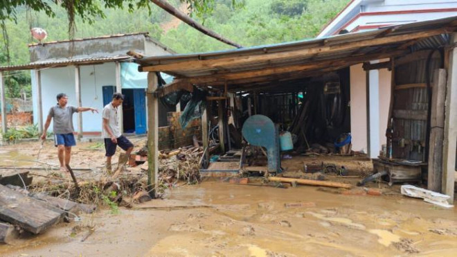 Khắp nơi trong thôn đều là cánh ngổn ngang