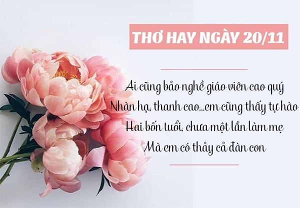 Lời chúc 20/11 ngắn gọn cho thầy cô giáo hay và ý nghĩa nhất - 4