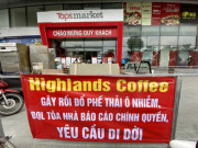 Kinh doanh - Bị tố chậm trả tiền mặt bằng, gây rối trật tự: Highlands Coffee nói gì?