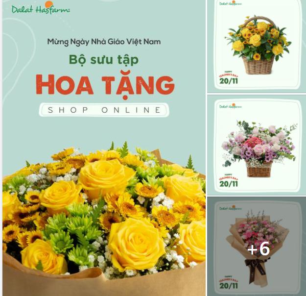 Hoa tươi tặng thầy cô được nhiều trang mạng giới thiệu.