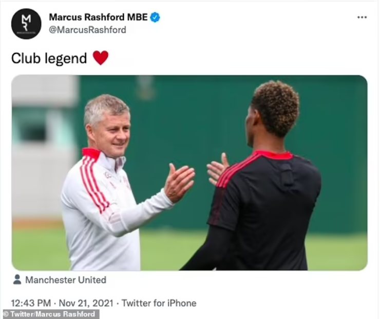 Tiền đạo Marcus Rashford