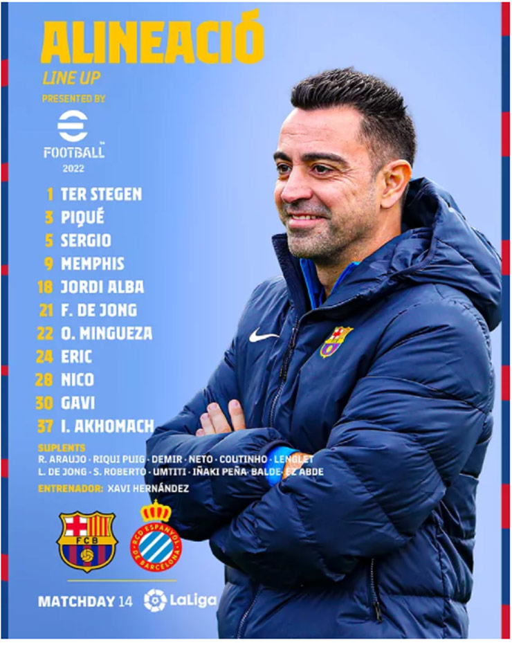 Tân HLV Barcelona - Xavi Hernandez bất ngờ xếp cầu thủ chạy cánh mới 17 tuổi Illias Akhomach đá chính