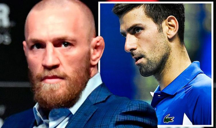 McGregor (bên trái) ủng hộ&nbsp;cách phòng chống dịch ở&nbsp;Australian Open 2022, trong khi Djokovic phản đối những yêu cầu từ ban tổ chức sự kiện này