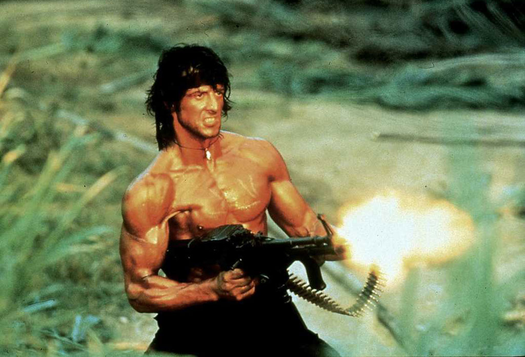 Sylvester Stallone là ngôi sao phim hành động nổi tiếng Hollywood.