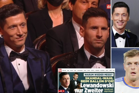 Báo Đức tố giải Quả bóng vàng "có mùi", bức xúc vì Messi vượt Lewandowski