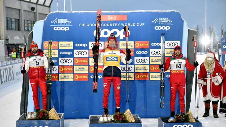 ĐT trượt tuyết Nga ẵm hết cả 3 huy chương nội dung đua tính tổng thời gian ở giải VĐTG tại Phần Lan