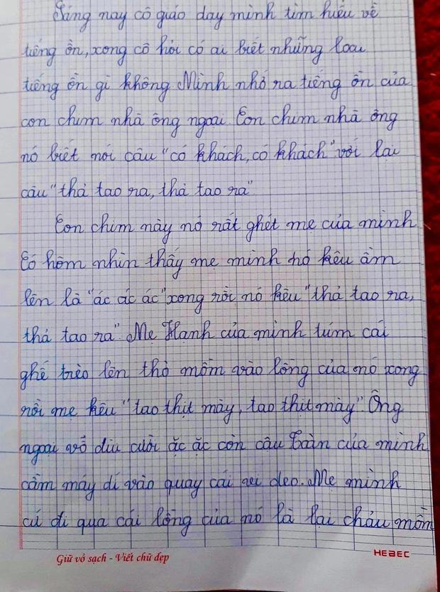 Nguyên văn bài viết của bé Nguyễn Bảo Minh (lớp 5):