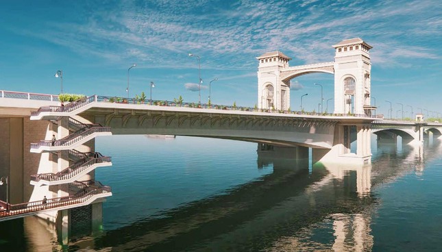 Phương án kiến trúc cầu Trần Hưng Đạo từng được xây dựng.