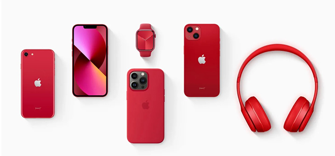 Bộ sưu tập Product RED mới nhất của App,e bao gồm&nbsp;iPhone 13 đỏ.